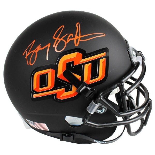 Barry Sanders Oklahoma State Cowboys Black Schutt Mini Helmet 5' x 8