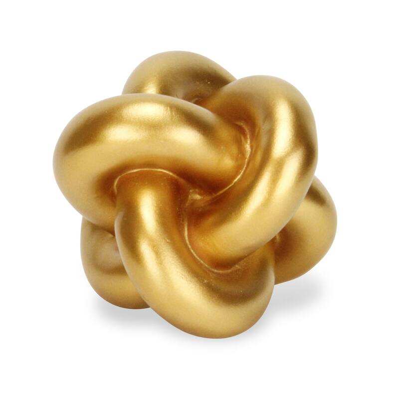 Minyoro Black Resin Chain Knot Sculpture
