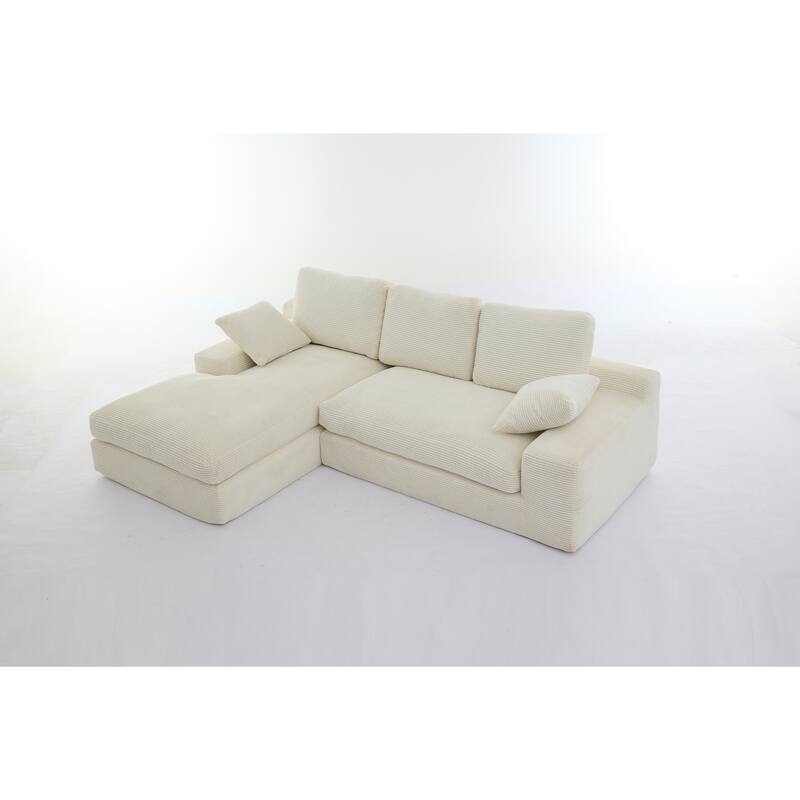 4-Seat Modular Sofa Set, Soft Upholstered Sleeper Couch, Reversible Chaise, Ideal for Living Room