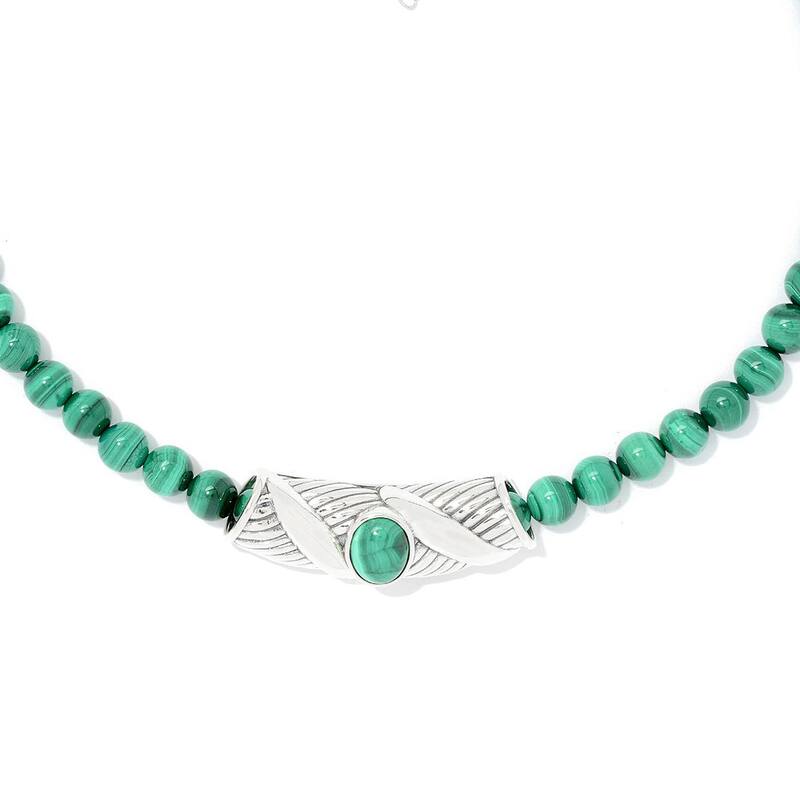 925 Sterling Silver Malachite Necklace