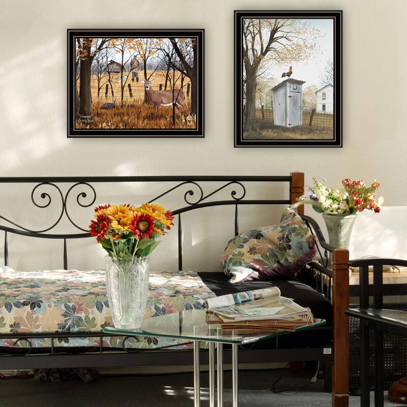 2-Piece Framed Wall Art Set - Country Living, Black Frame