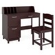 preview thumbnail 9 of 7, Gymax Kids Study Desk & Chair Set w/Chair 2 Storage Cabinets Drawer 4
