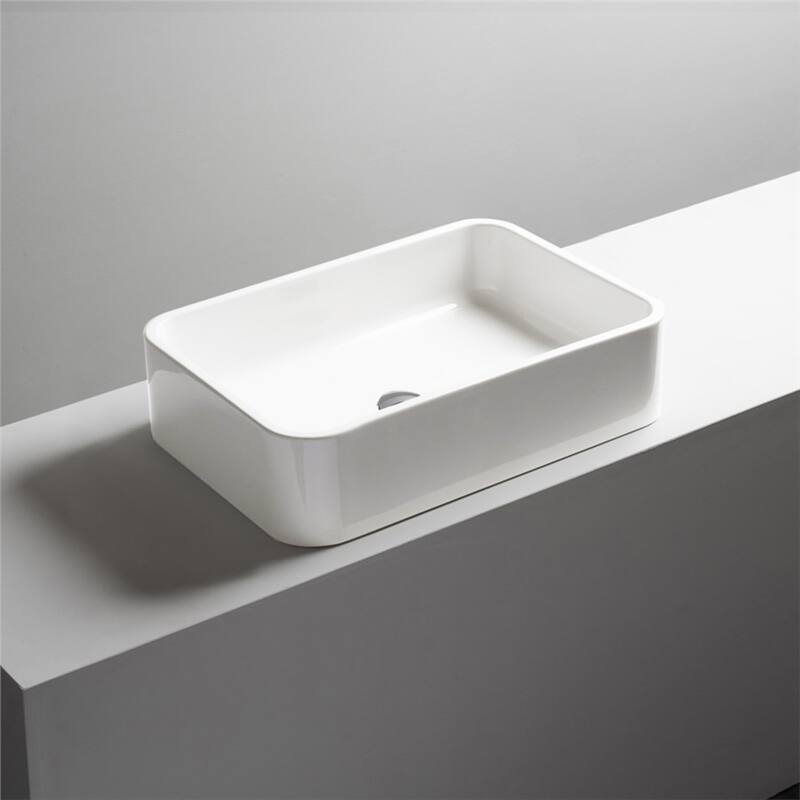 WS Bath Collections Cosa 23-5/8" Rectangle Ceramic Vessel Bathroom