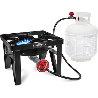 Flame King 100,000 BTU LP Gas Outdoor Stove Burner with Regulator