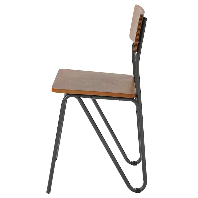 Azalea Park Wood & Metal Side Dining Chair with Hairpin Legs - 16.46 W x 18.5 D x 32.84 H"
