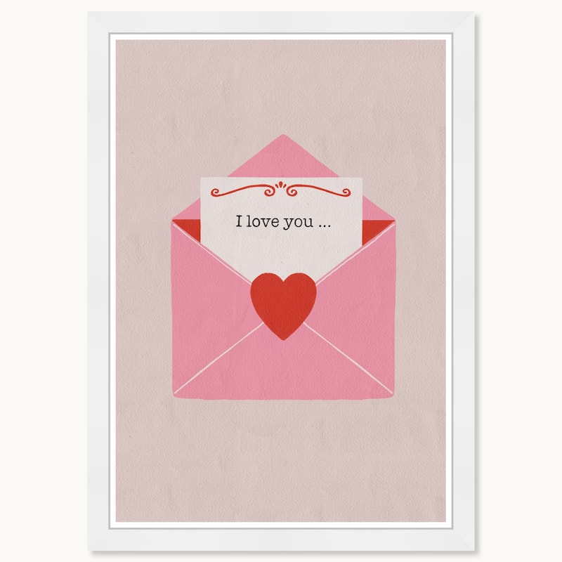 Wynwood Studio Prints Typography Quotes Love Letter II Pink Wall Art