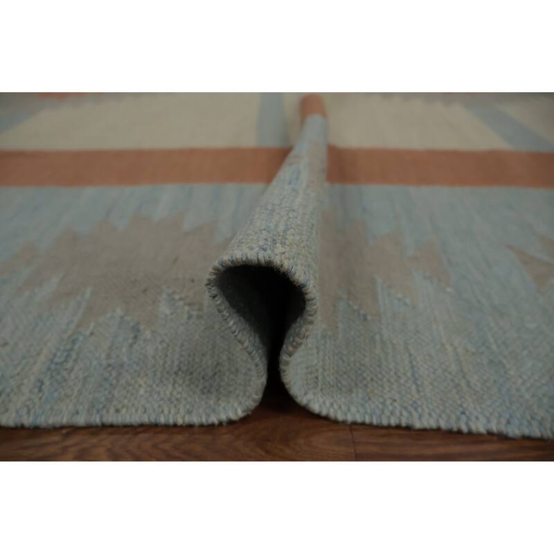 Hand Woven Oriental 100% Wool Carpet Southwestern Tribal Multi-Colored Kilim Area Rug - 10' 0'' X 7' 11''