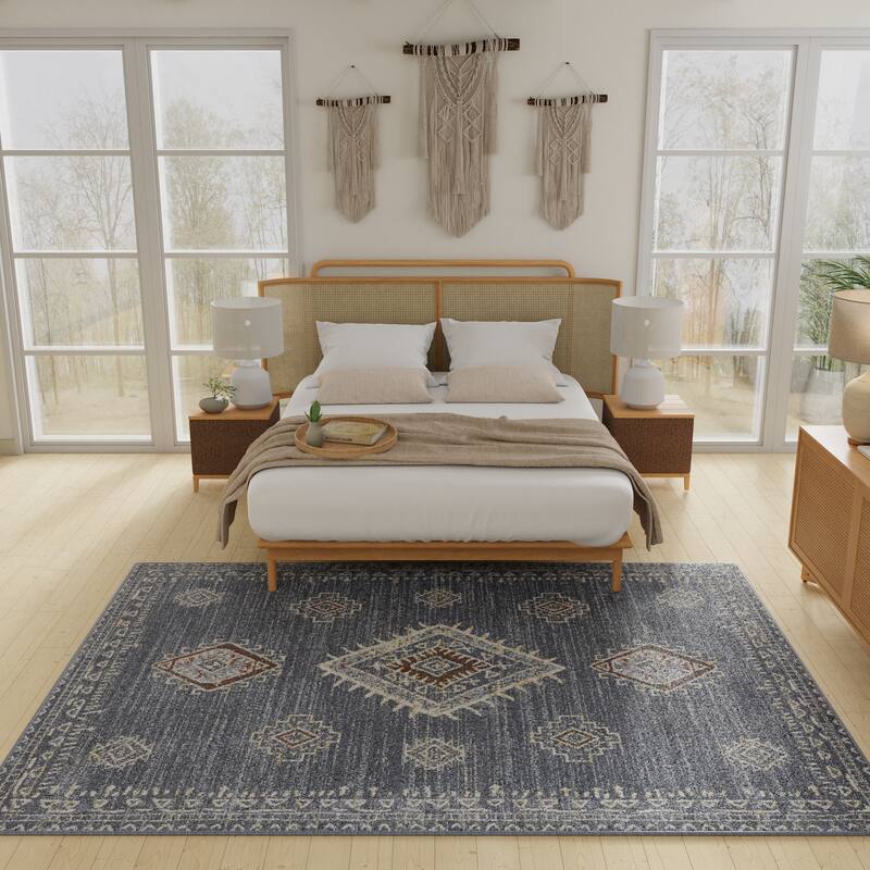 Loomaknoti Alsbrooke Temarnie Blue Area Rug
