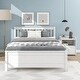 preview thumbnail 2 of 11, Full Platform Bed with Slatted Headboard, Footboard & Nightstand - Classic Set