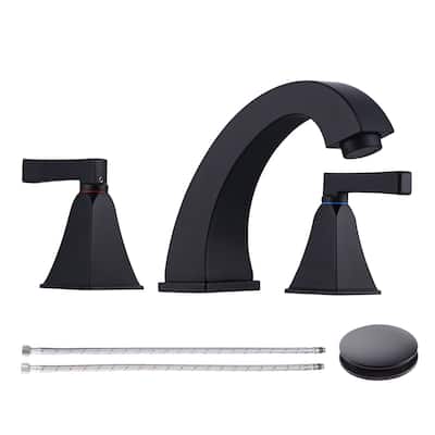 WOWOW 8 in. Widespread Double Handle Bathroom Faucet