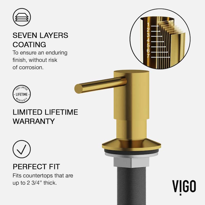 VIGO 10 oz. 1.5" W Bolton Kitchen Soap Dispenser