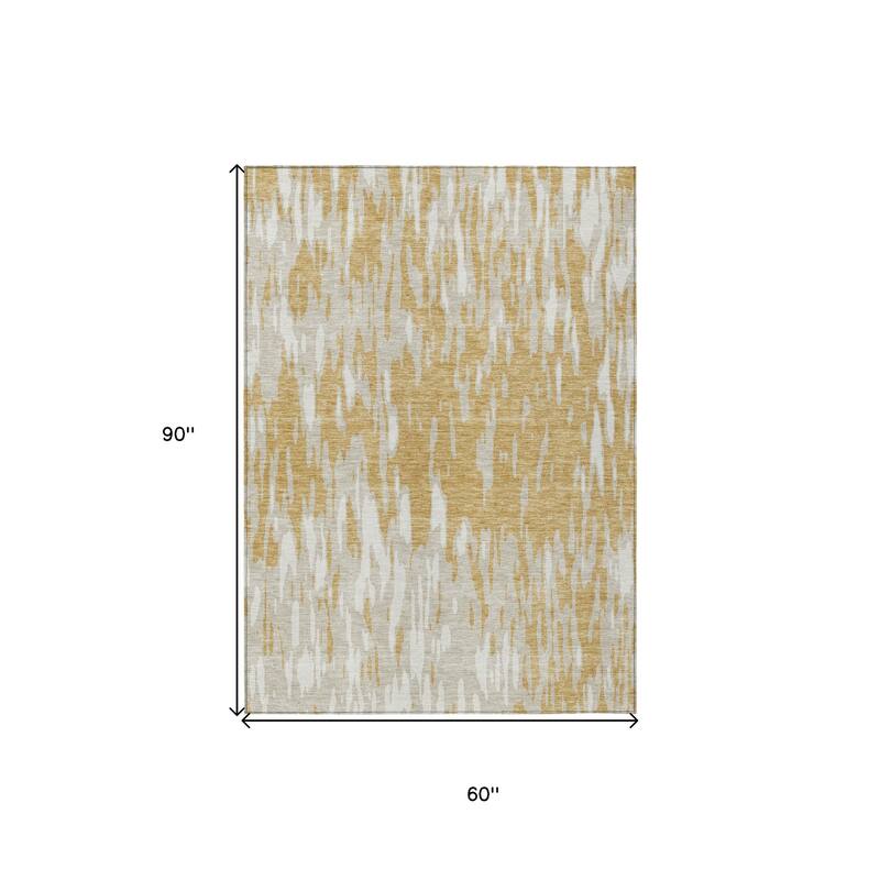 HomeRoots Abstract Transitional Rectangle Outdoor Rug