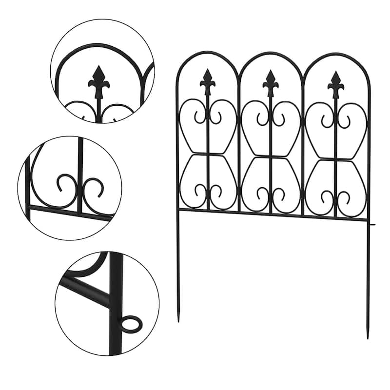 24"W x 32"H Decorative Metal Fence Panel(5 Pieces)