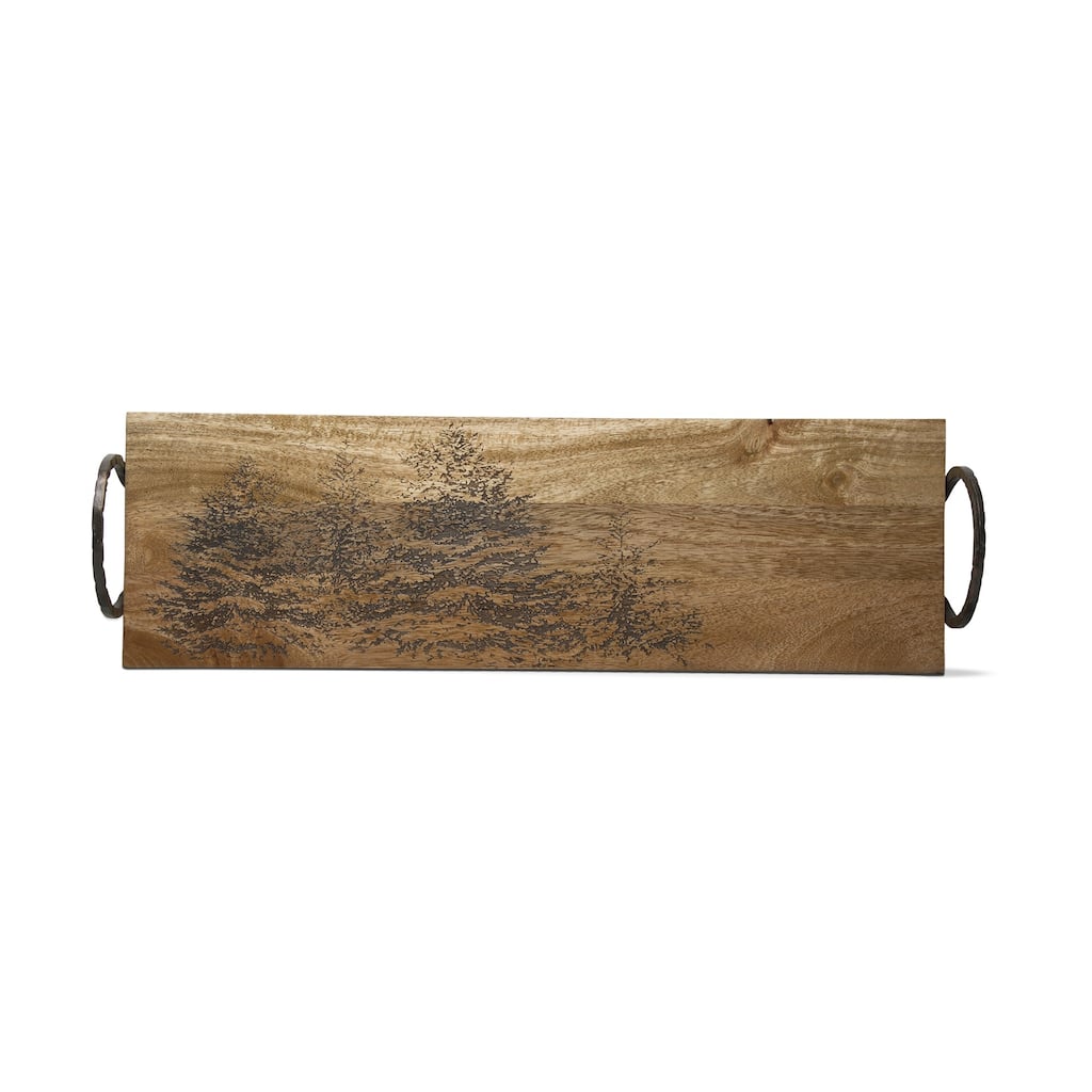 Winter Sketches Brunch Board Decorative Rectangular Tray For Cheese Appetizers Snacks