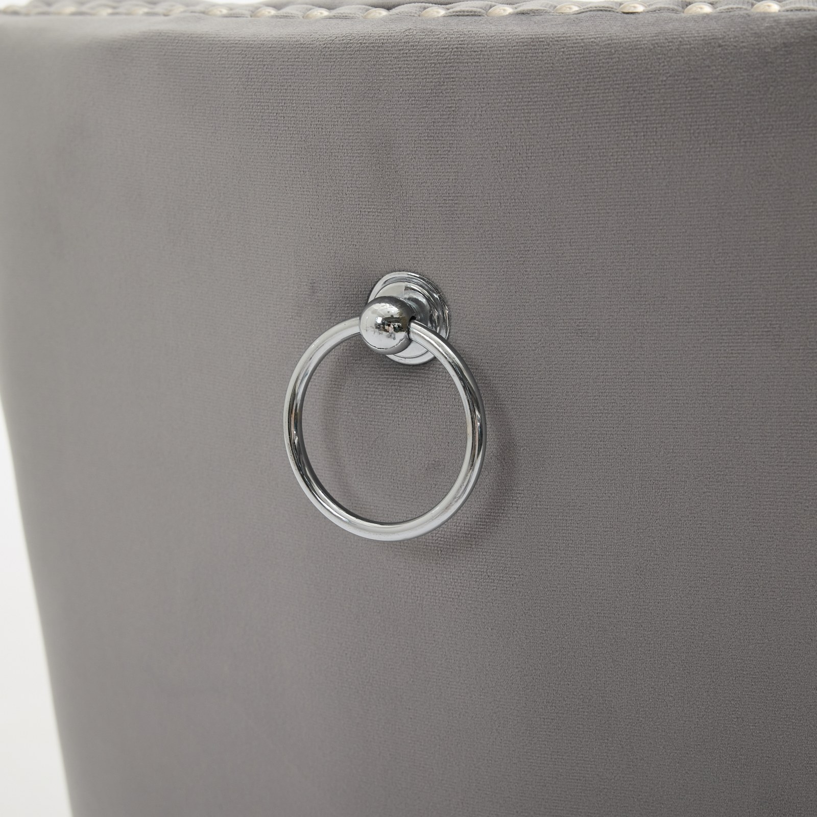 Nikki Collection Modern High-end Tufted Velvet Upholstered Dining Chair with Wood Legs Nailhead Trim 2-Pcs Set