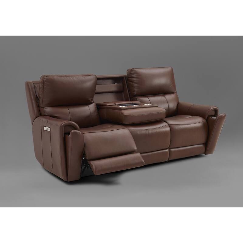 76'' W Top Grain Leather Triple Power Loveseats with Wireless charge & Zero Gravity
