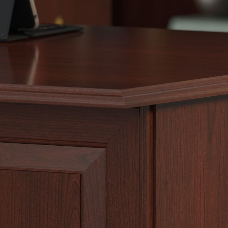 Saratoga L Shaped Computer Desk and Bookcase Set by Bush Furniture