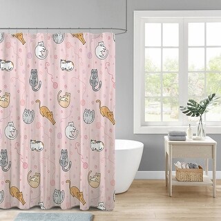 Easter Starry Sky Twinkling Sparkling Stars Cross Fabric Shower Curtain Set 72" 