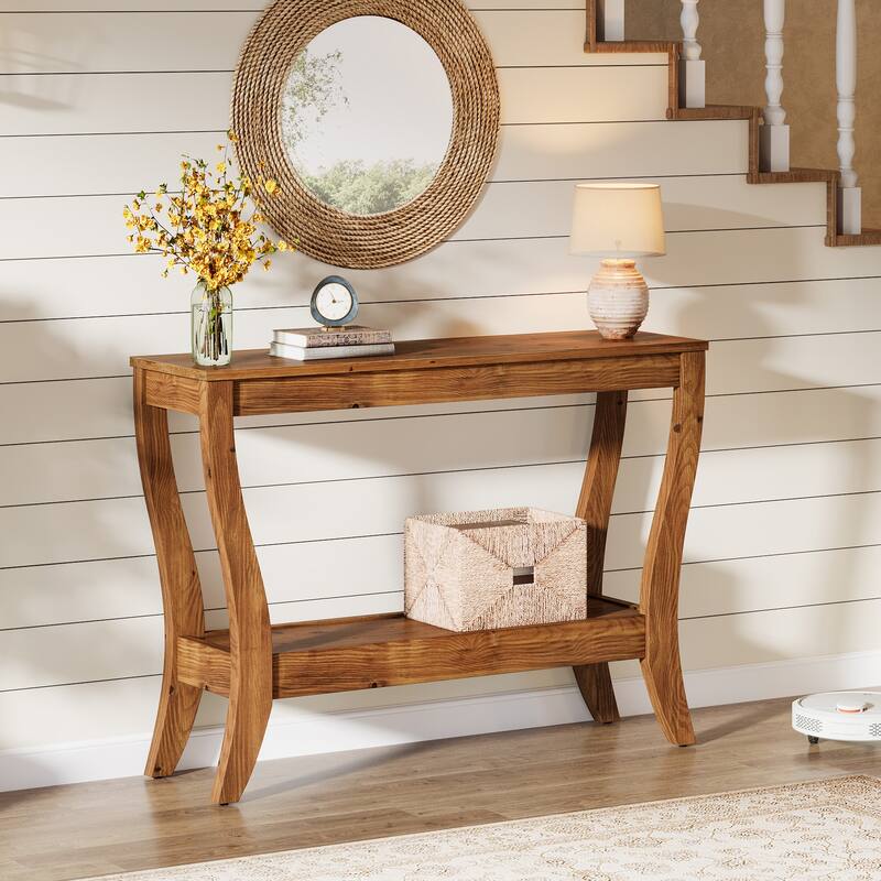 Solid Wood Console Table Behind The Sofa Table for Entryway