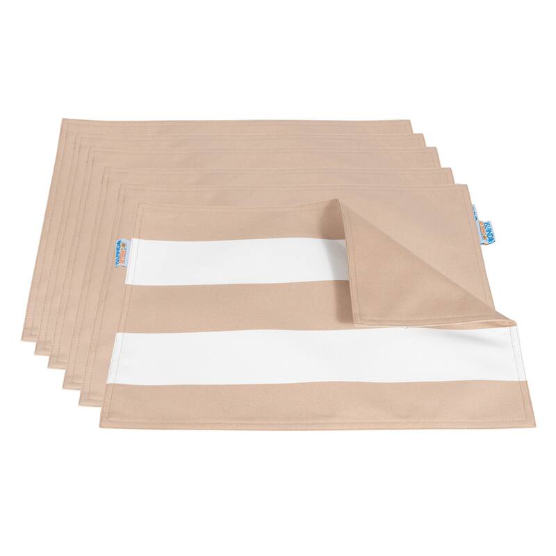 Island Retreat All-Weather Outdoor Reversible Table Mat (Set of 6)