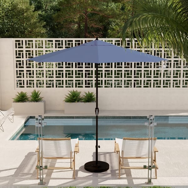9 foot tilt patio umbrella Blissun 9' Outdoor Umbrella, Outdoor Table Umbrella, Yard Umbrella, Market with 8 Sturdy Ribs, Push Button and Crank (Tan) : Patio, Lawn & Garden Jockey Red Sonkuki 9-ft Steel Gray Push-button