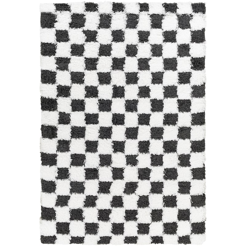 Livabliss Sibari Modern Checkered Plush Area Rug
