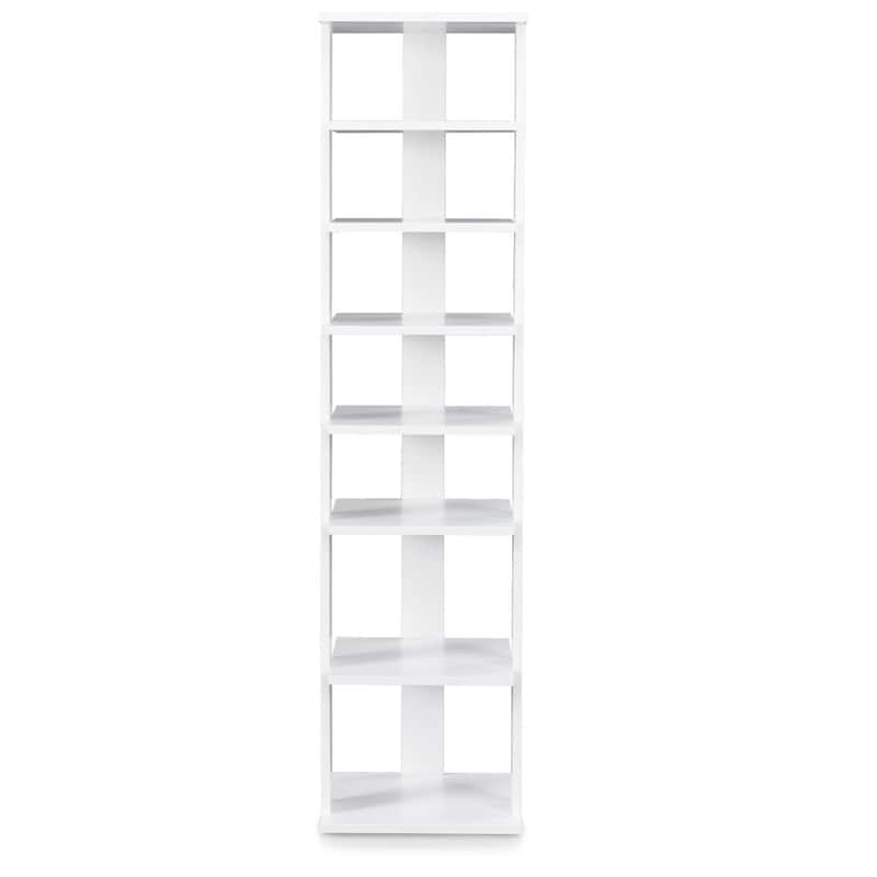 7-tier Compact Shoe Rack - White