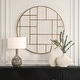 preview thumbnail 2 of 4, Uttermost Geometric Round Mirror - 45'' H X 45'' W X 0.75'' D