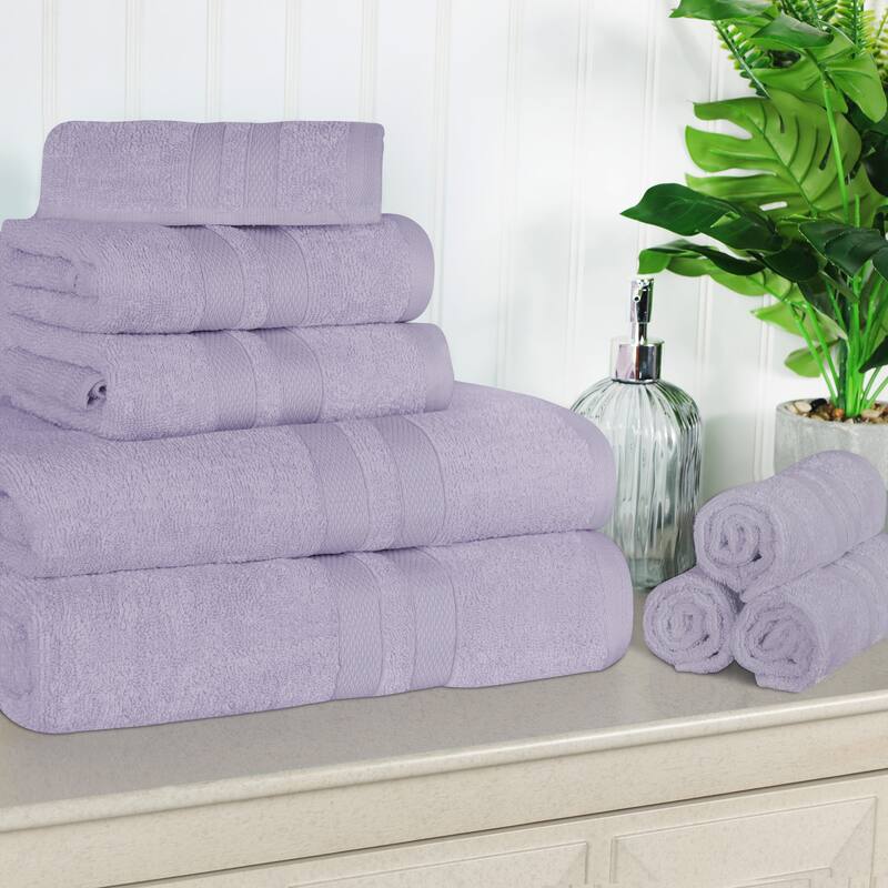 Superior Cotton Quick-Drying 8 Piece Highly Absorbent Towel Set