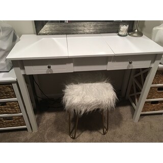 Shop Costway Vanity Table Dressing Table Flip Top Desk ...