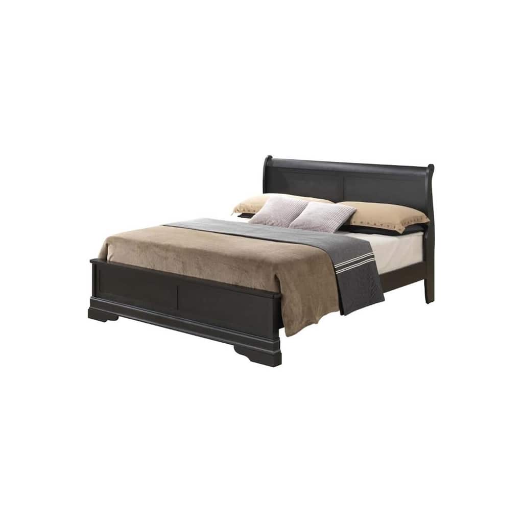 Black Full Bed with Transitional Style, Strong Build and Bold Finish for Comfortable and Stylish Bedroom Retreats