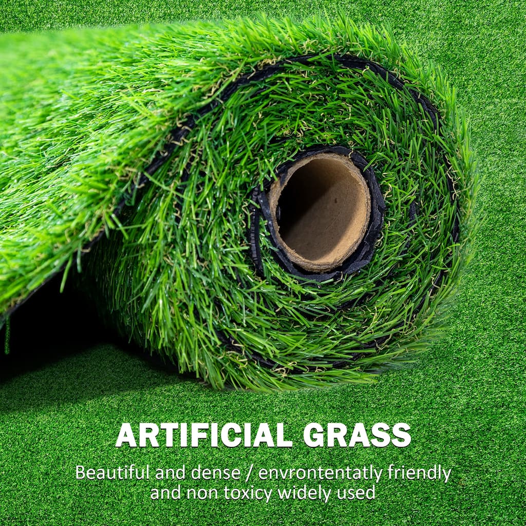 3.3 ft. x 10 ft. Outdoor Artificial Grass Runner Rug Realistic Artificial Turf Fake Grass