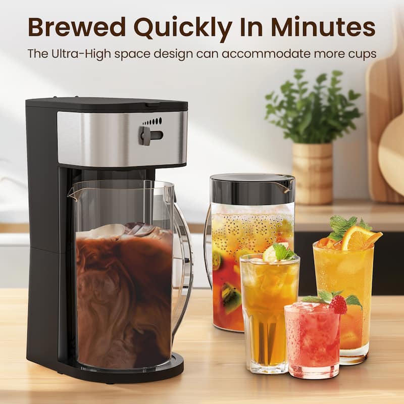 Iced Tea Maker with 2.5-Quart Pitcher 7 Cups Coffee Machines