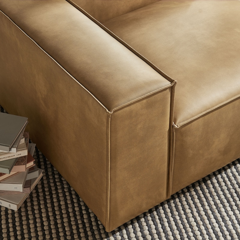 Restore Vegan Leather Left-Facing Modular Lounge Chair