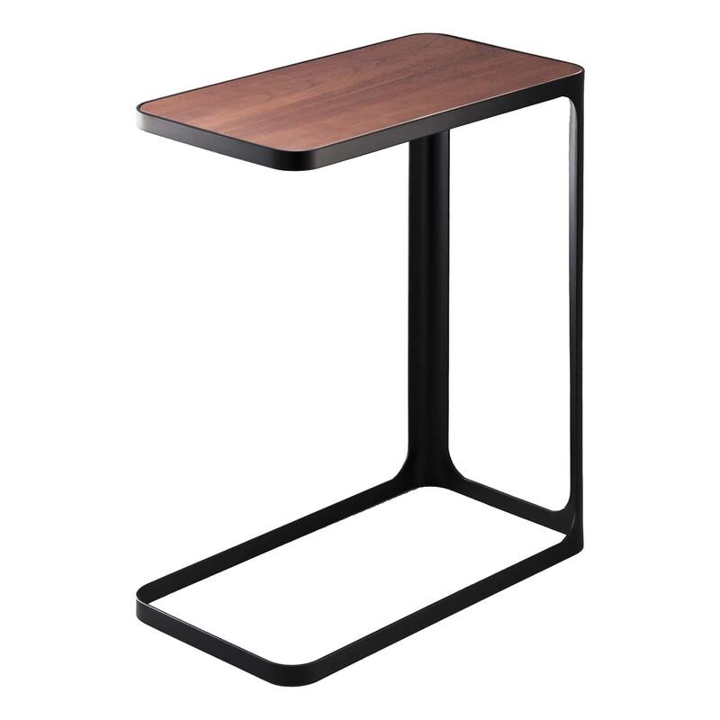 Yamazaki Home C Side Table, Steel, Holds 22 lbs, No Assembly - L 17.72 x W 9.45 x H 20.47 inches - Black