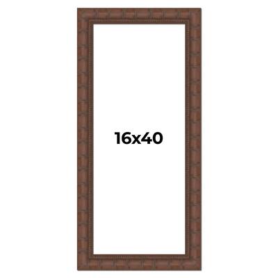 16x40 Frame Pewter Solid Wood Picture Frame Width 1.625 Inches | Interior Frame Depth 0.6875 Inches
