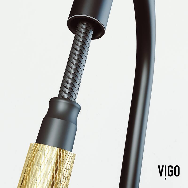 VIGO Bristol 19" H Single Handle Pull-Down Sprayer Kitchen Faucet