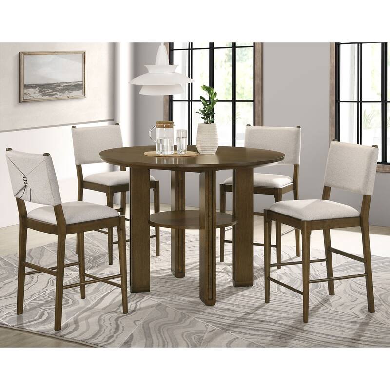 Crispin Brown Round Counter Height Dining Table