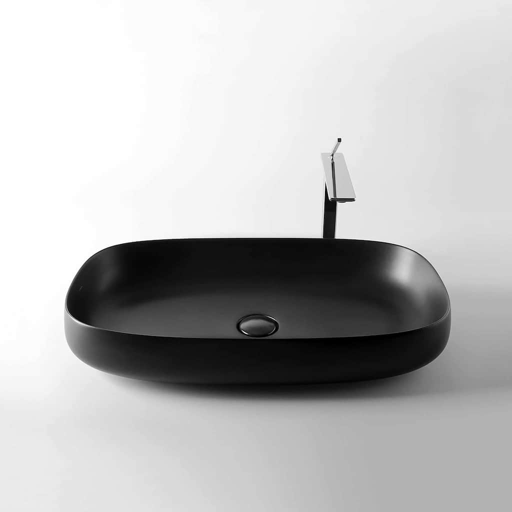 WS Bath Collections Seed 27-3/5" Ceramic Vessel Bathroom Sink