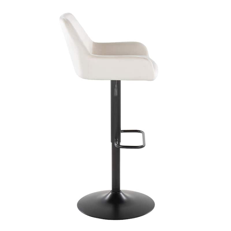 Porch & Den Galotti Adjustable Bar Stool with Rounded Rectangle Footrest (Set of 2)