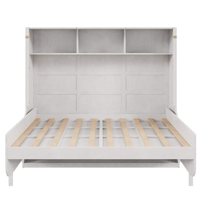 Full Murphy Bed with Desk & Cabinets