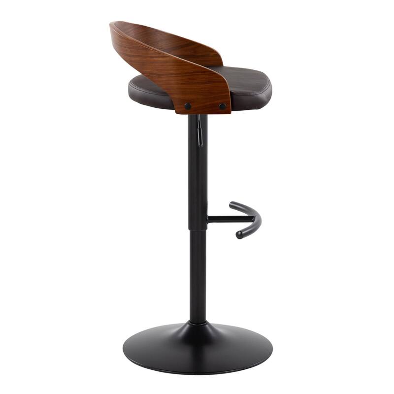 Carson Carrington Stavanger Adjustable Bar Stool with Rounded T Footrest (Set of 2)