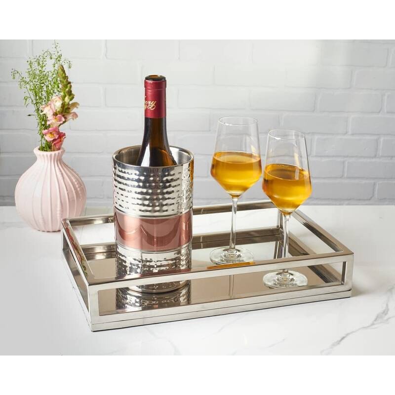 Sol Living Wine Chiller Bucket Double Wall Stainless Steel Barware Wine & Champagne Holder, 1.6 qt