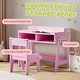 preview thumbnail 4 of 12, MDF Children's Study Desk And Chair Set With 2 Storage Compartments