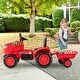 preview thumbnail 26 of 38, Gymax 2-in-1 Electric Toy Car 12V Kids Ride On Tractor w/ Trailer