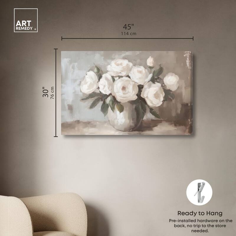 Creamy Cascade Cluster II Canvas by Art Remedy, Gallery Wrapped