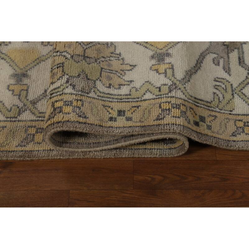 Oushak Indian Large Rug Hand-Knotted Wool Carpet - 10'0"x 13'8"