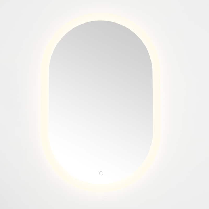 SAFAVIEH Home Wes 24" LED Vanity Mirror - Silver / White