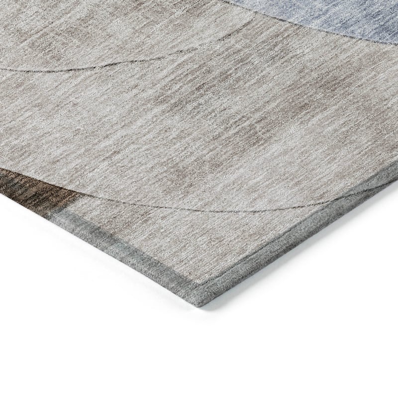 Machine Washable Indoor/ Outdoor Contemporary Deco Chantille Rug