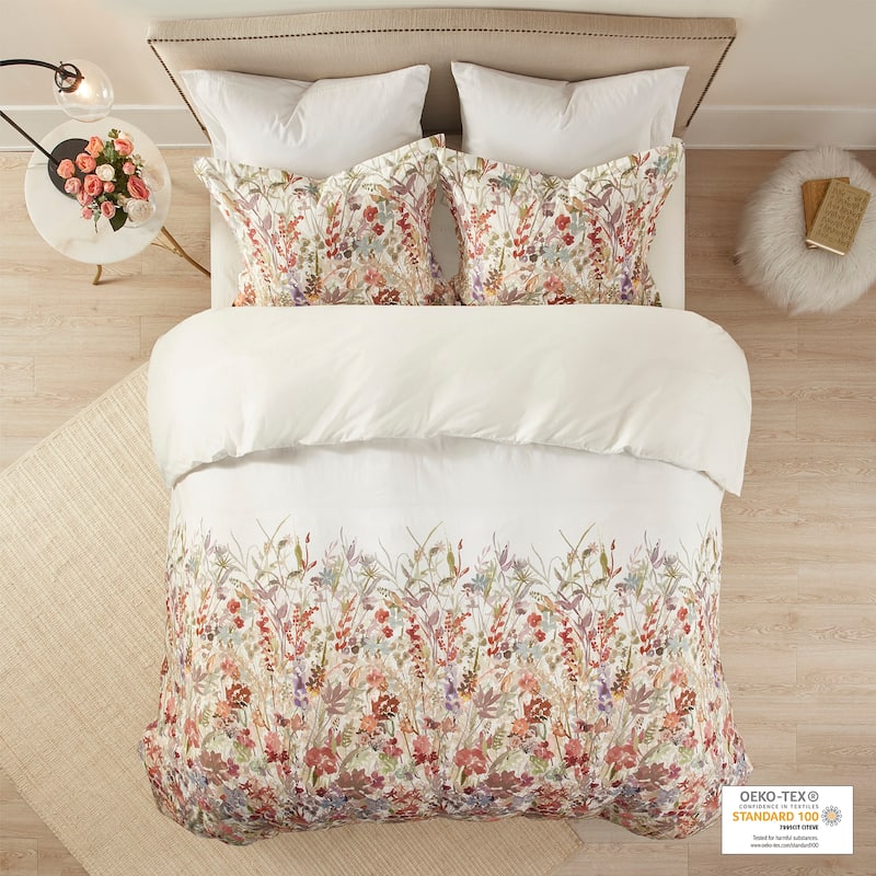 Madison Park Fiona Cotton Printed Duvet Cover Set